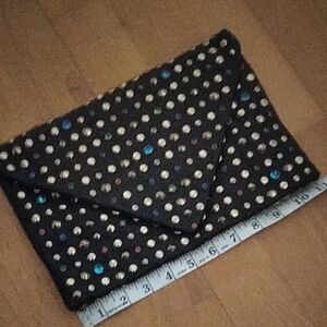Studded Black Clutch